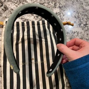 Lele Sadoughi Velvet Alice Green Headband
